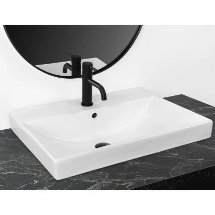 REA-U3326 - Recessed washbasin MANDY 46x60 cm ceramic/glossy white