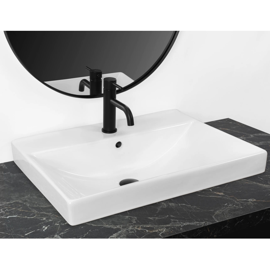 REA-U3326 - Recessed washbasin MANDY 46x60 cm ceramic/glossy white