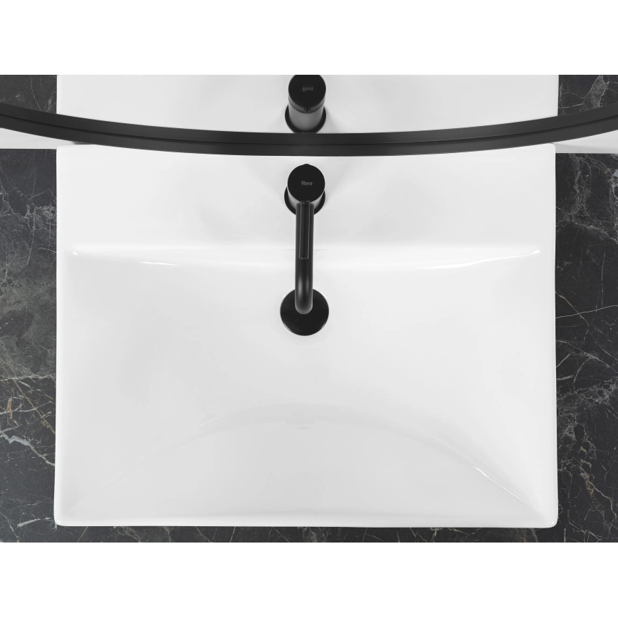 REA-U3326 - Recessed washbasin MANDY 46x60 cm ceramic/glossy white