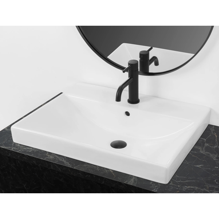 REA-U3326 - Recessed washbasin MANDY 46x60 cm ceramic/glossy white
