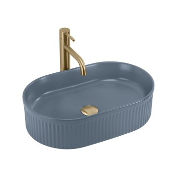 REA-U3535 - VANDA countertop basin 31x49 cm, ceramic/dark blue