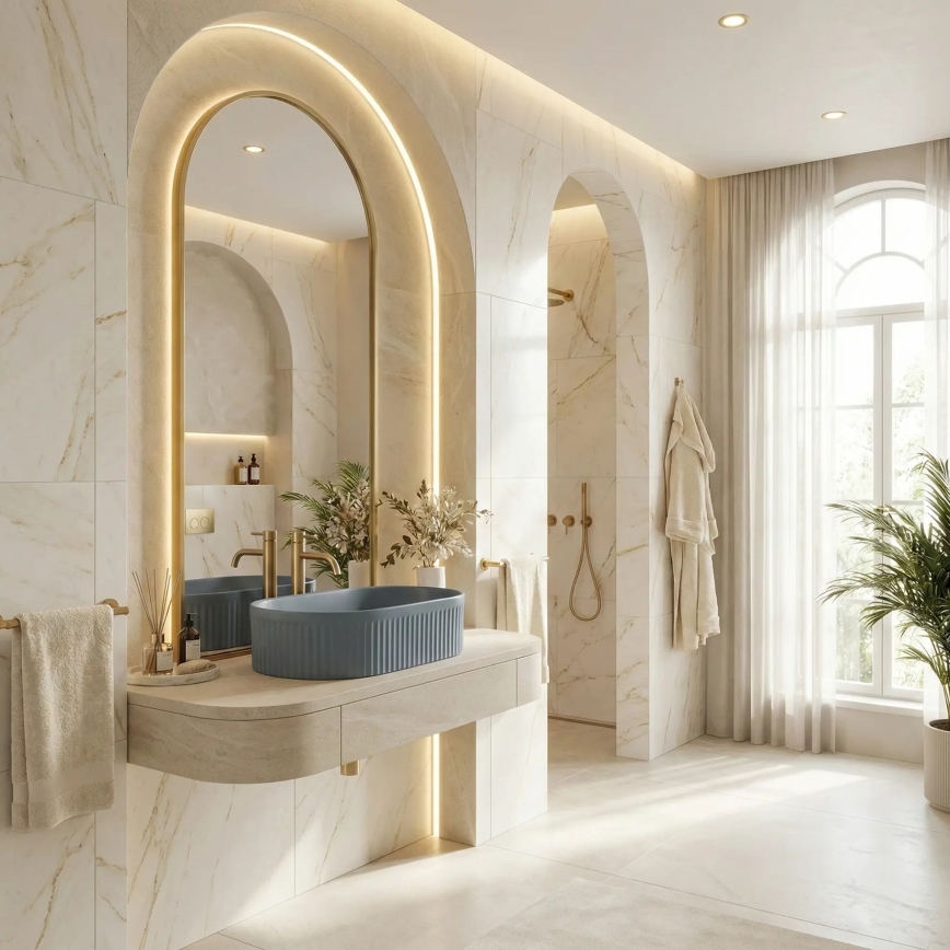 REA-U3535 - VANDA countertop basin 31x49 cm, ceramic/dark blue