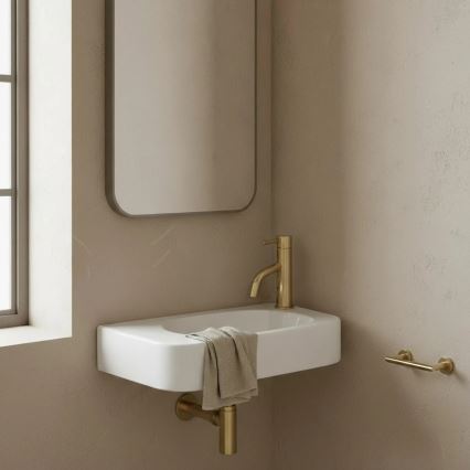 REA-U3610 - ODETTA countertop/wall-mounted washbasin 25x51 cm ceramic/glossy white