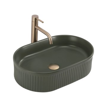 REA-U3611 - VANDA countertop basin 31x49 cm, ceramic/dark green