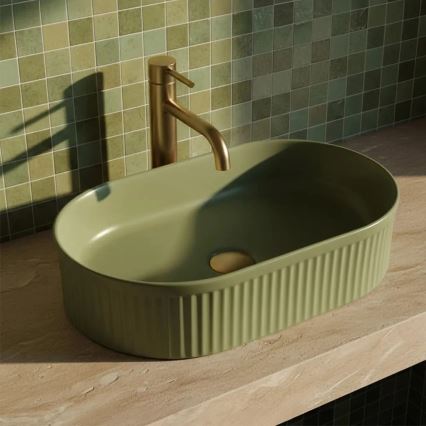 REA-U3612 - VANDA Countertop Basin 31x49 cm ceramic/green