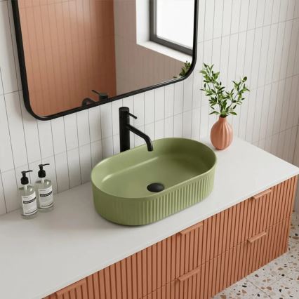 REA-U3612 - VANDA Countertop Basin 31x49 cm ceramic/green