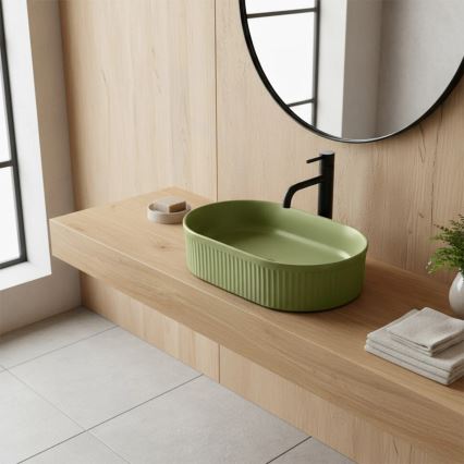 REA-U3612 - VANDA Countertop Basin 31x49 cm ceramic/green