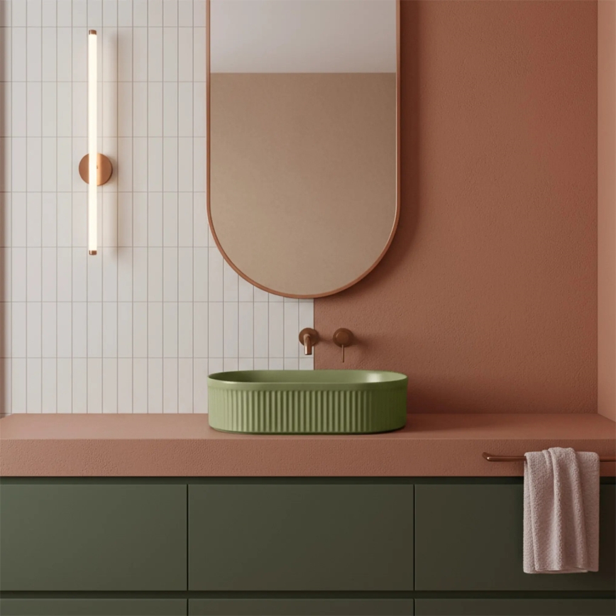 REA-U3612 - VANDA Countertop Basin 31x49 cm ceramic/green