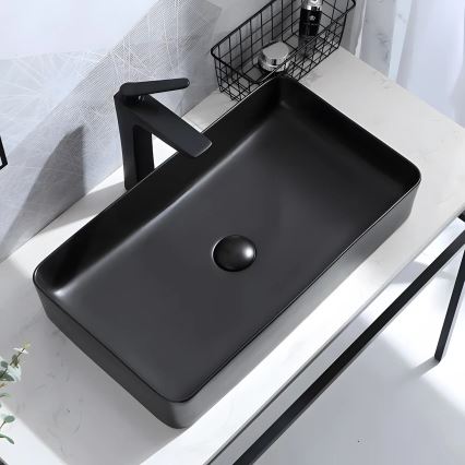 REA-U3690 - DENIS Countertop washbasin 35x61 cm, ceramic, matte black