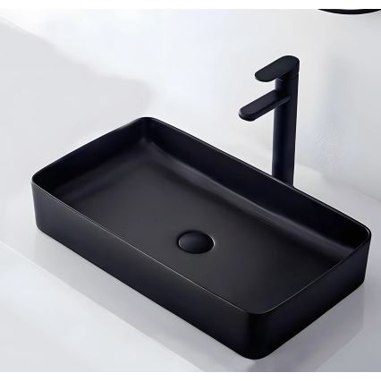 REA-U3690 - DENIS Countertop washbasin 35x61 cm, ceramic, matte black