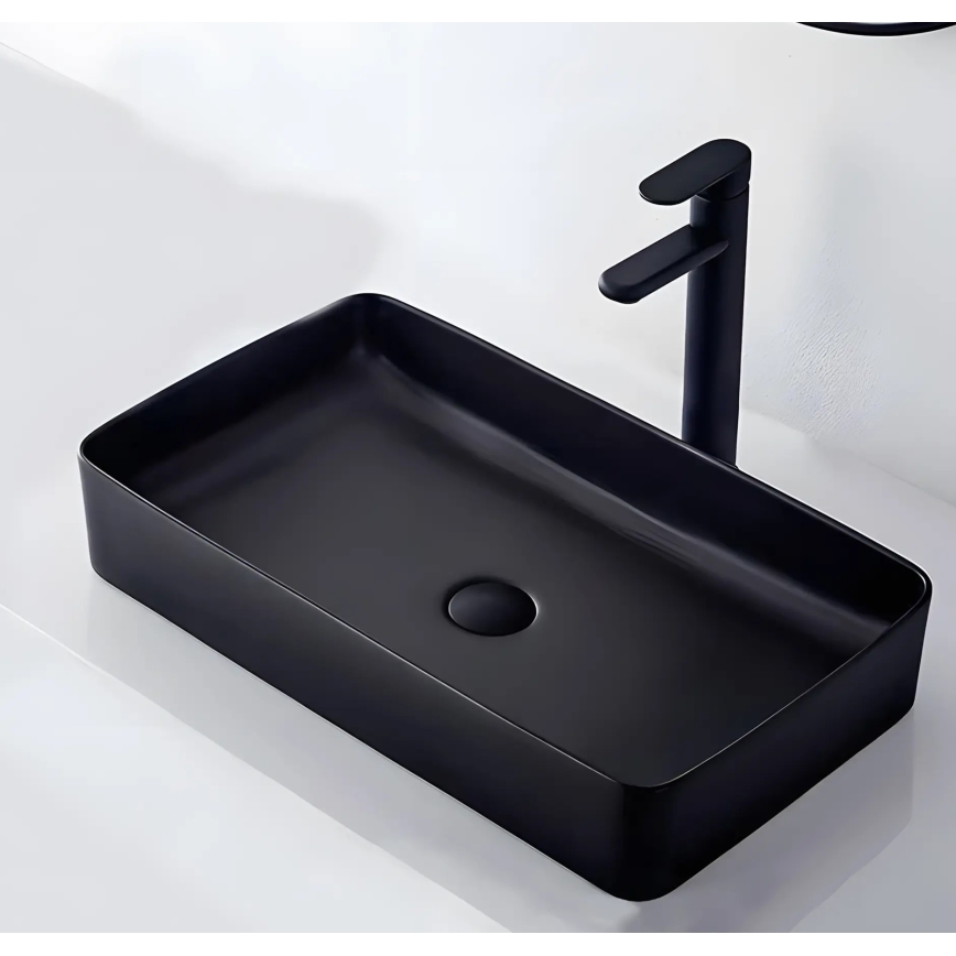 REA-U3690 - DENIS Countertop washbasin 35x61 cm, ceramic, matte black
