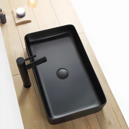 REA-U3690 - DENIS Countertop washbasin 35x61 cm, ceramic, matte black