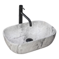 REA-U3800 - Countertop Basin LIVIA 33,5x46,5 cm ceramic/grey/stone effect