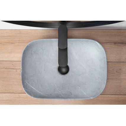 REA-U3801 - Countertop basin LIVIA 33,5x46,5 cm ceramic/grey/stone effect