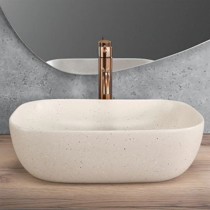 REA-U4000 - BELINDA Countertop Basin 33 x 46.5 cm, ceramic/stone effect