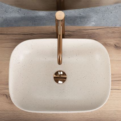 REA-U4000 - BELINDA Countertop Basin 33 x 46.5 cm, ceramic/stone effect
