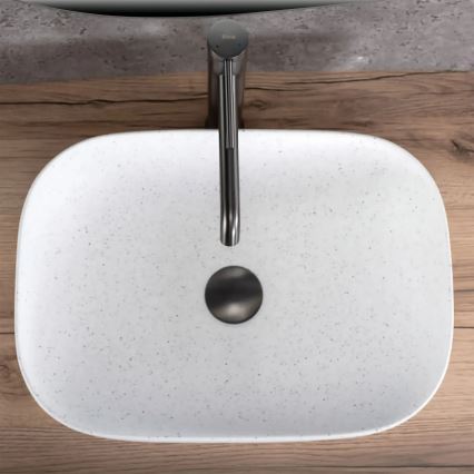 REA-U4001 - BELINDA Countertop Basin 33.5 x 46.5 cm, Ceramic / Matte White