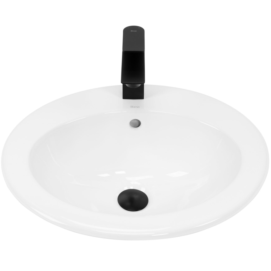 REA-U4122 - Recessed washbasin DALIA 46 x 51.5 cm ceramic/glossy white