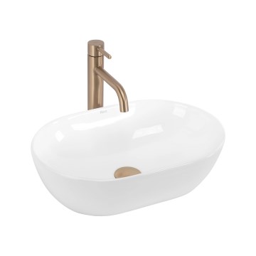 REA-U4330 - AMELIA Countertop Washbasin 31 x 45 cm, Ceramic / Glossy White