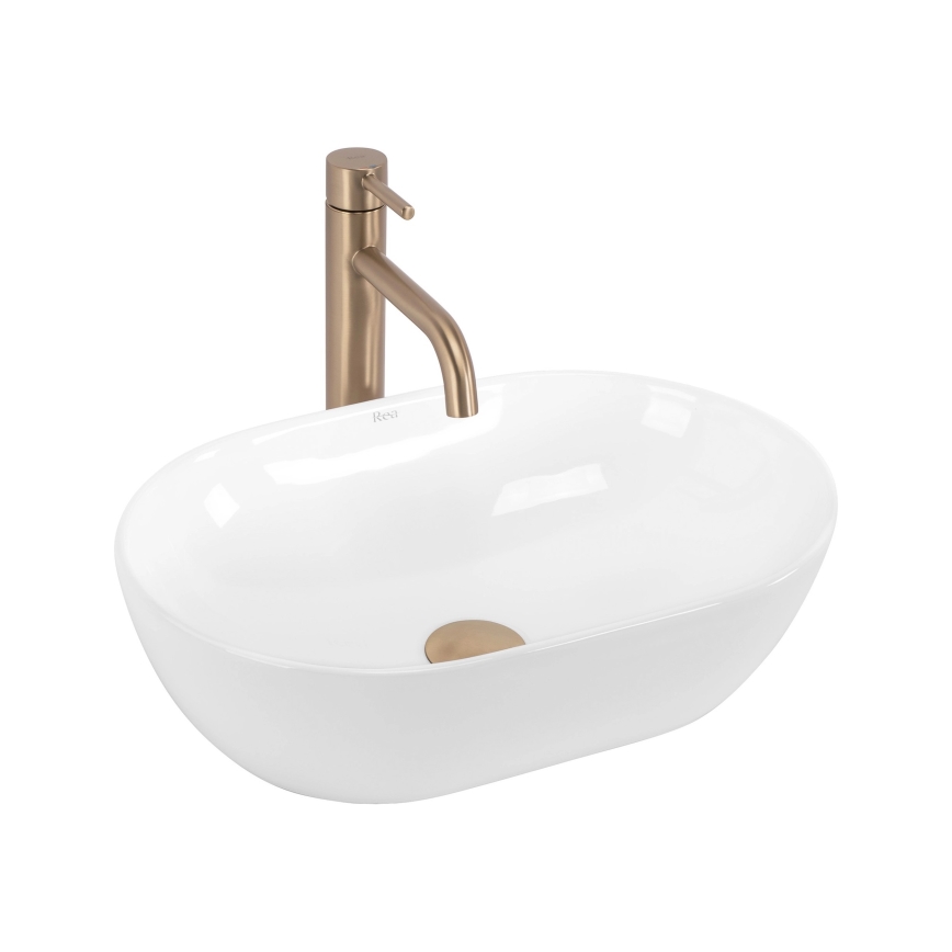 REA-U4330 - AMELIA Countertop Washbasin 31 x 45 cm, Ceramic / Glossy White