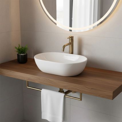 REA-U4330 - AMELIA Countertop Washbasin 31 x 45 cm, Ceramic / Glossy White