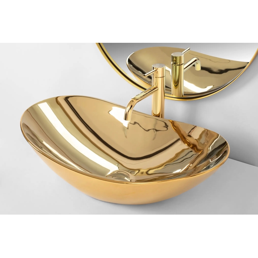 REA-U4545 - ROYAL Countertop Basin 36 x 60.5 cm ceramic/gold