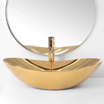 REA-U4545 - ROYAL Countertop Basin 36 x 60.5 cm ceramic/gold