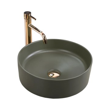 REA-U4567 - SAMI Countertop Basin Ø 37 cm, Ceramic / Matte Green