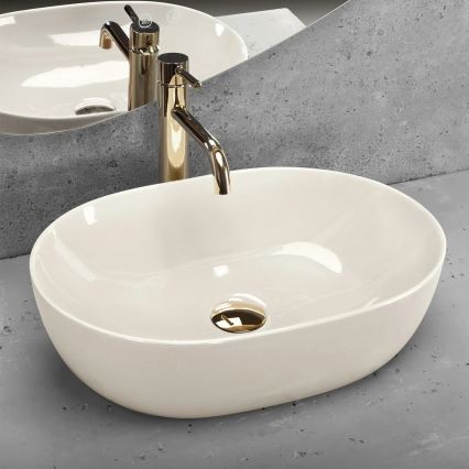 REA-U4591 - LISA Countertop washbasin 35x49 cm, ceramic / glossy cream
