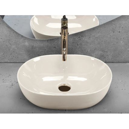 REA-U4591 - LISA Countertop washbasin 35x49 cm, ceramic / glossy cream