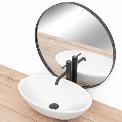 REA-U4603 - PAMELA Countertop Basin 33x53 cm Ceramic/Glossy White