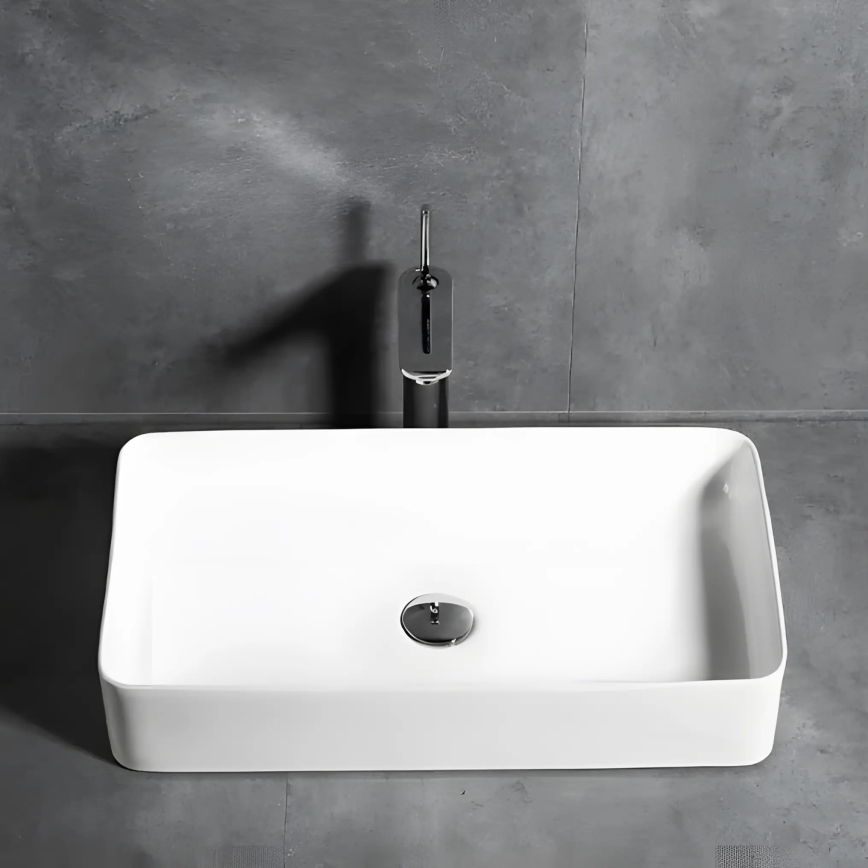 REA-U4800 - Countertop washbasin DENIS 35x61,5 cm ceramic/glossy white
