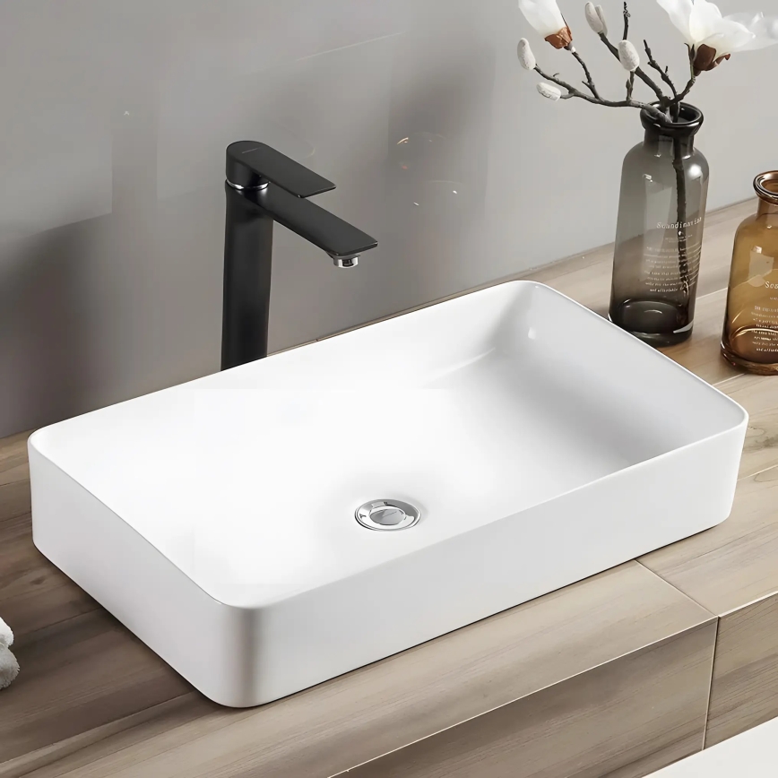 REA-U4800 - Countertop washbasin DENIS 35x61,5 cm ceramic/glossy white