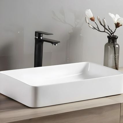 REA-U4800 - Countertop washbasin DENIS 35x61,5 cm ceramic/glossy white