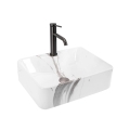 REA-U5052 - Countertop basin KELLY 38x49 cm ceramic/white/marble decor