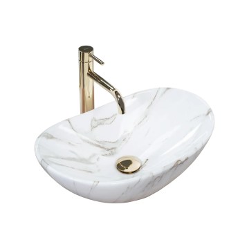 REA-U5063 - Countertop basin ROYAL MINI 30x47 cm ceramic/white/stone effect