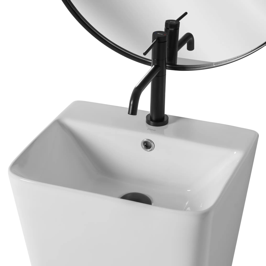 REA-U5637 - Freestanding washbasin ARIS 37.5x44 cm ceramic/glossy white