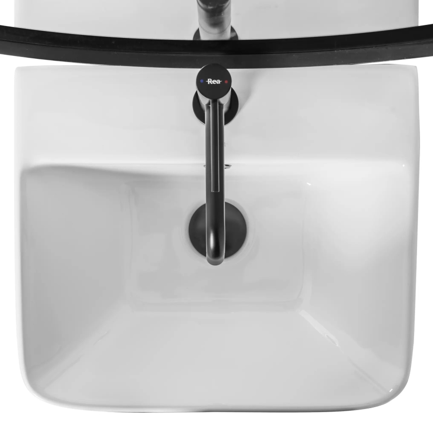 REA-U5637 - Freestanding washbasin ARIS 37.5x44 cm ceramic/glossy white