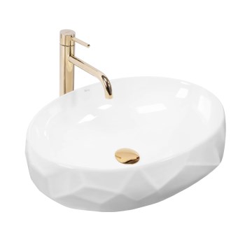 REA-U5660 - MAYA Countertop Basin 39x60 cm ceramic/glossy white