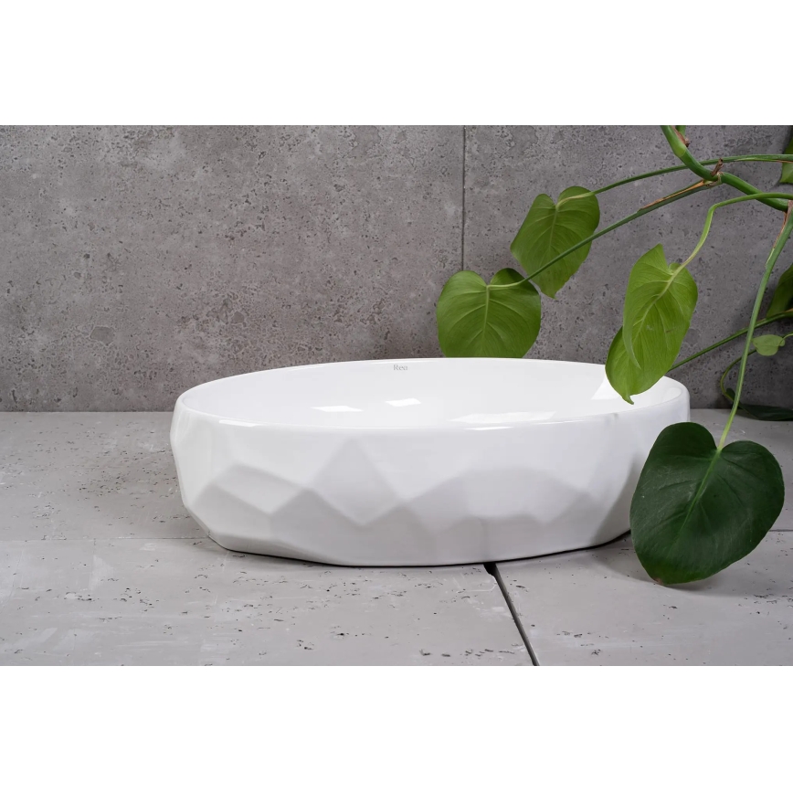REA-U5660 - MAYA Countertop Basin 39x60 cm ceramic/glossy white