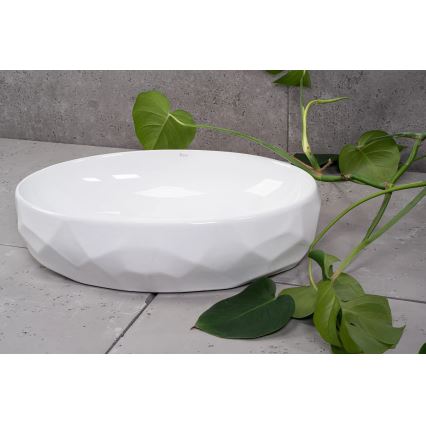 REA-U5660 - MAYA Countertop Basin 39x60 cm ceramic/glossy white