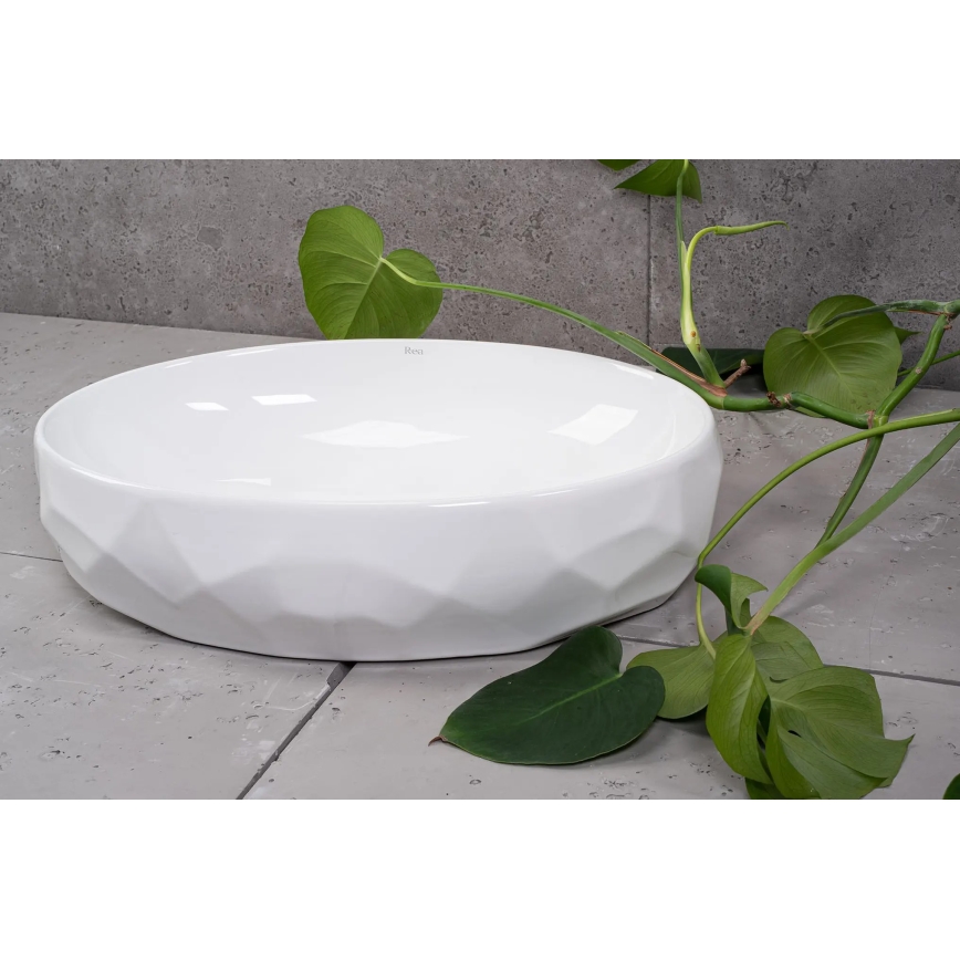 REA-U5660 - MAYA Countertop Basin 39x60 cm ceramic/glossy white