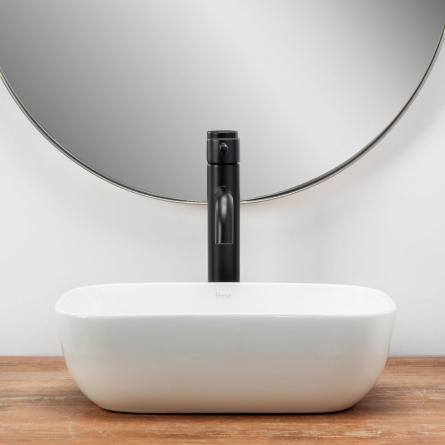 REA-U5667 - BELINDA MINI Countertop Basin 25x36 cm ceramic/glossy white