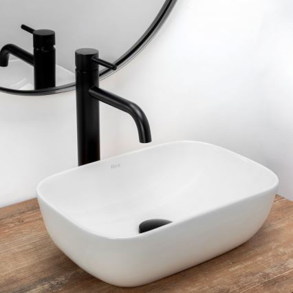 REA-U5667 - BELINDA MINI Countertop Basin 25x36 cm ceramic/glossy white