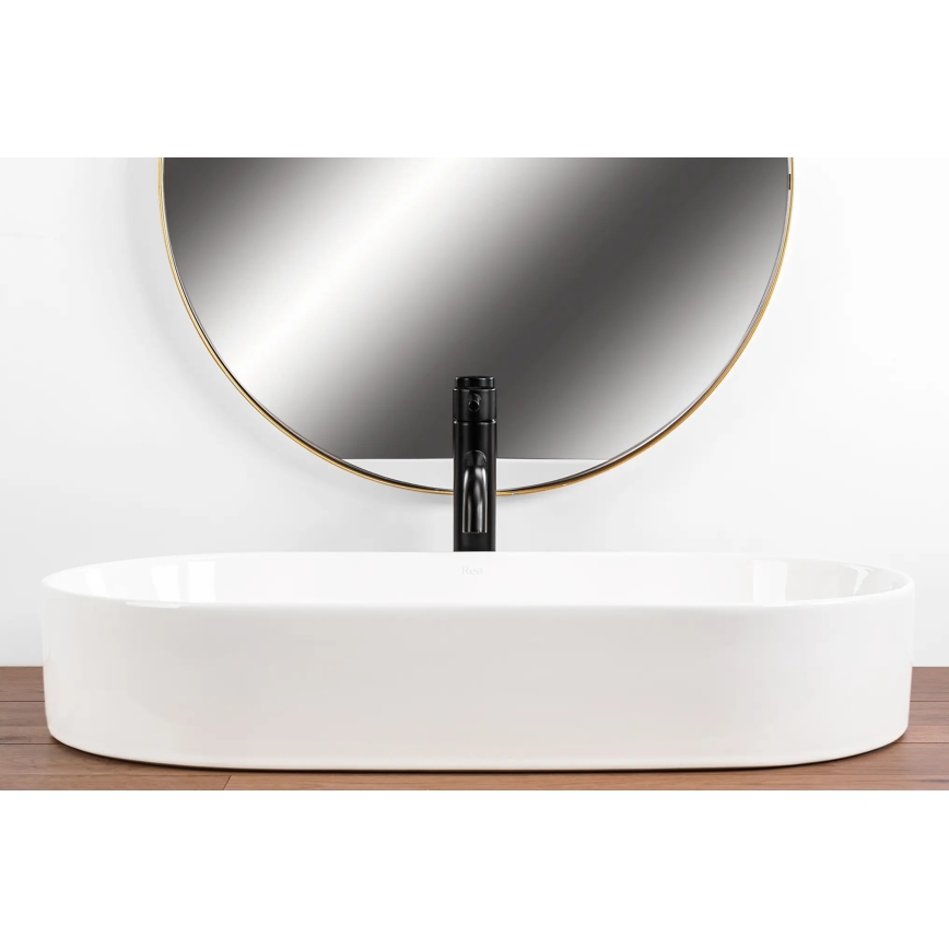 REA-U5801 - NADIA above-counter basin 38.5 x 71 cm, ceramic, glossy white