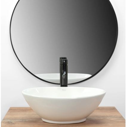 REA-U5804 - Countertop basin PAMELA MINI 26.5 x 40 cm ceramic / glossy white