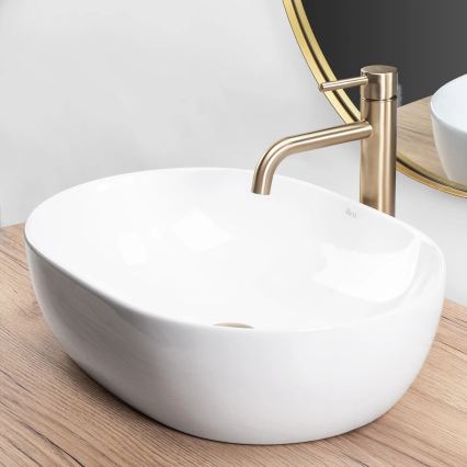 REA-U6022 - Countertop basin LISA 35x49 cm ceramic/glossy white