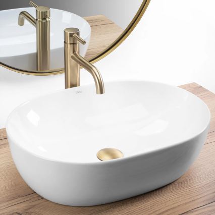 REA-U6022 - Countertop basin LISA 35x49 cm ceramic/glossy white