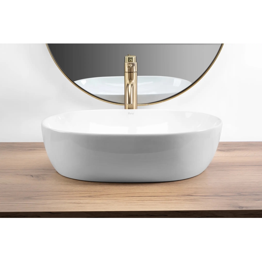 REA-U6022 - Countertop basin LISA 35x49 cm ceramic/glossy white