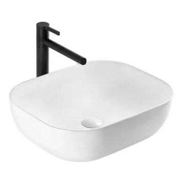 REA-U6300 - MONA SLIM Countertop Washbasin 40x50.5 cm ceramic/glossy white